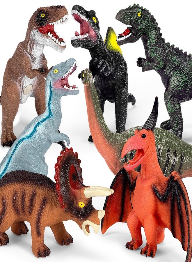 SUGFUT 7 Piece Jumbo Dinosaur Toys for Kids Large Dinosaur Toys for Kid 3-5 - Perfect Party Favors Birthday for Kids - Image 1